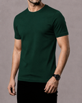 Bottle Green Men’s Basic Tee – Jersey Fabric, Classic Fit, Everyday Comfort (Code 5468)