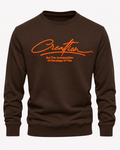 Dark Brown Men's Printed Sweatshirt – Warm and Stylish Fleece (Code 5991)