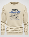 Cream Men's Printed Sweatshirt – Warm and Stylish Fleece (Code 6063)