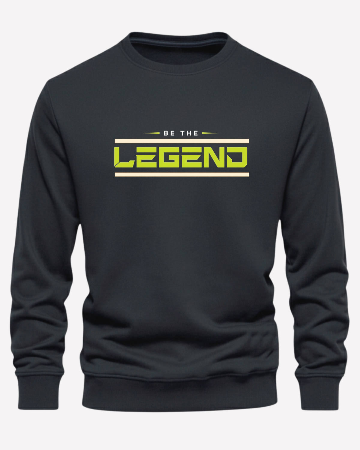 Black Men's Printed Sweatshirt – Warm and Stylish Fleece (Code 6039)