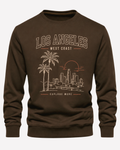 Brown Men's Printed Sweatshirt – Warm and Stylish Fleece (Code 6041)