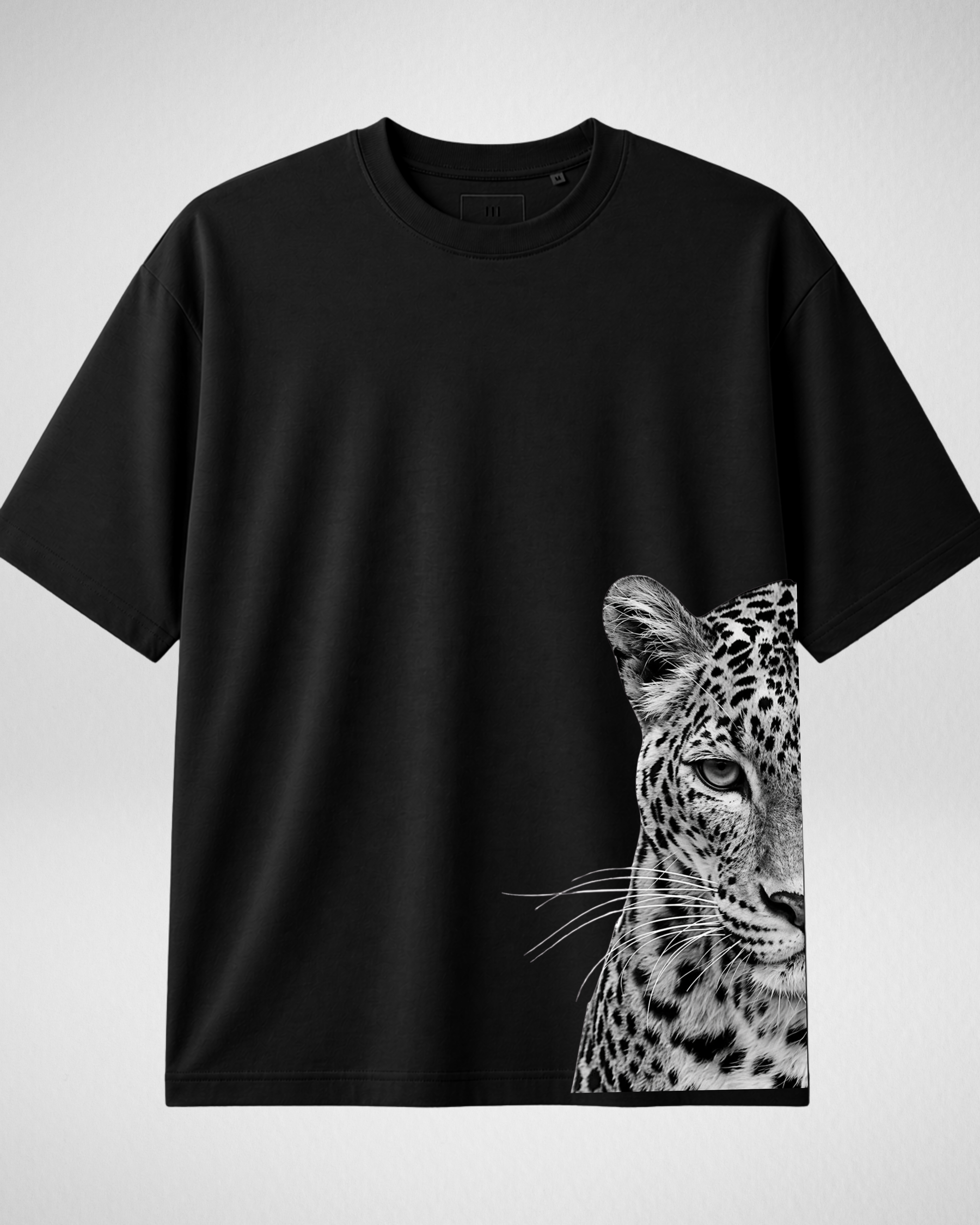 Premium | Printed Drop Shoulder | Black | (Code 5068)