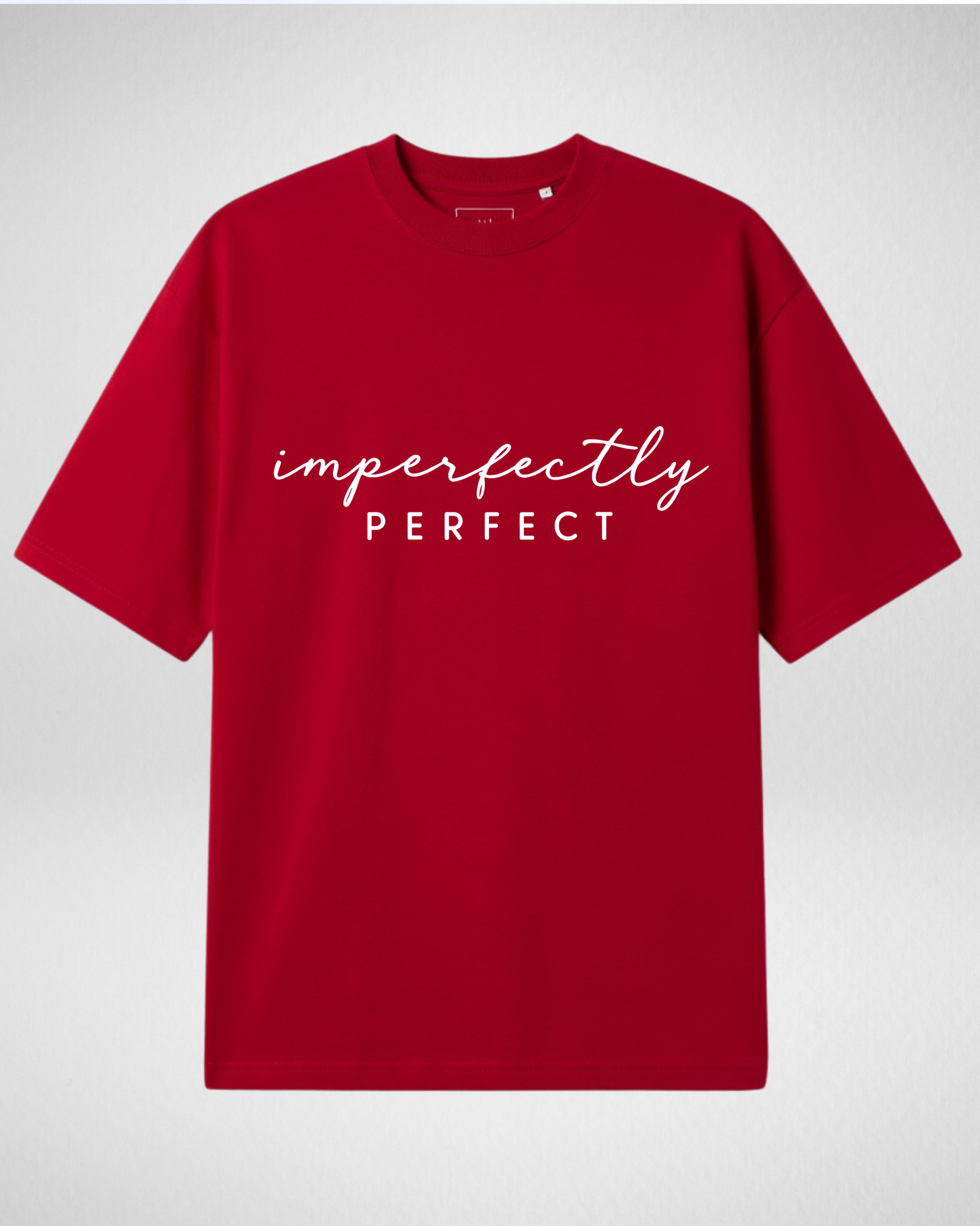Premium | Printed Drop Shoulder | Red | (Code 5340)