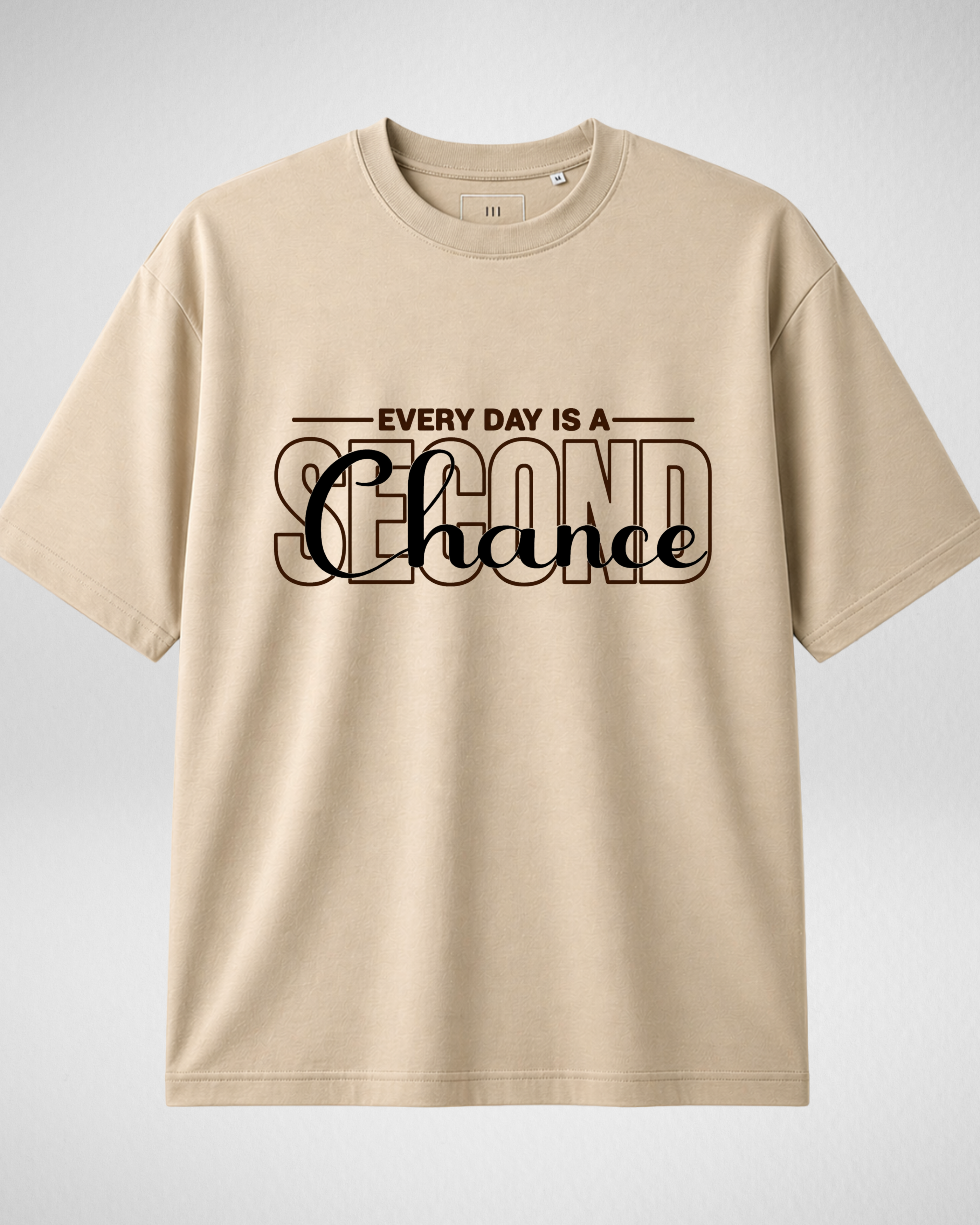 Premium | Printed Drop Shoulder | Beige | (Code 5341)
