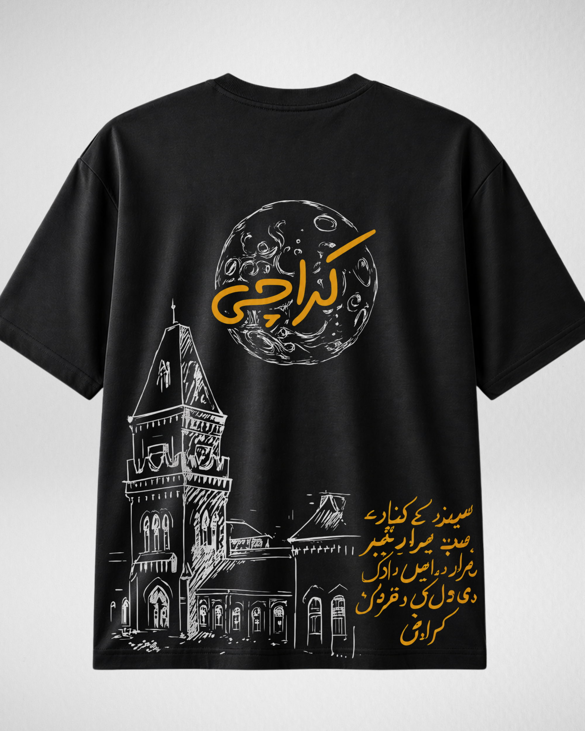 Karachi | Drop Shoulder | Black (Code 5372)