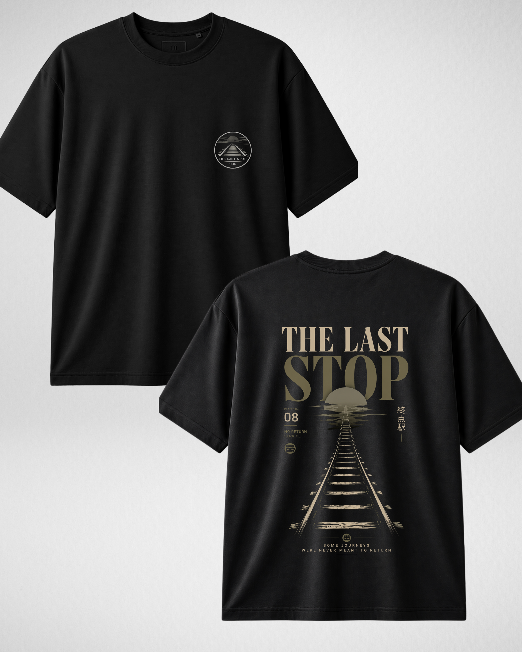 Last Stop | Drop Shoulder | Black (Code 5376)
