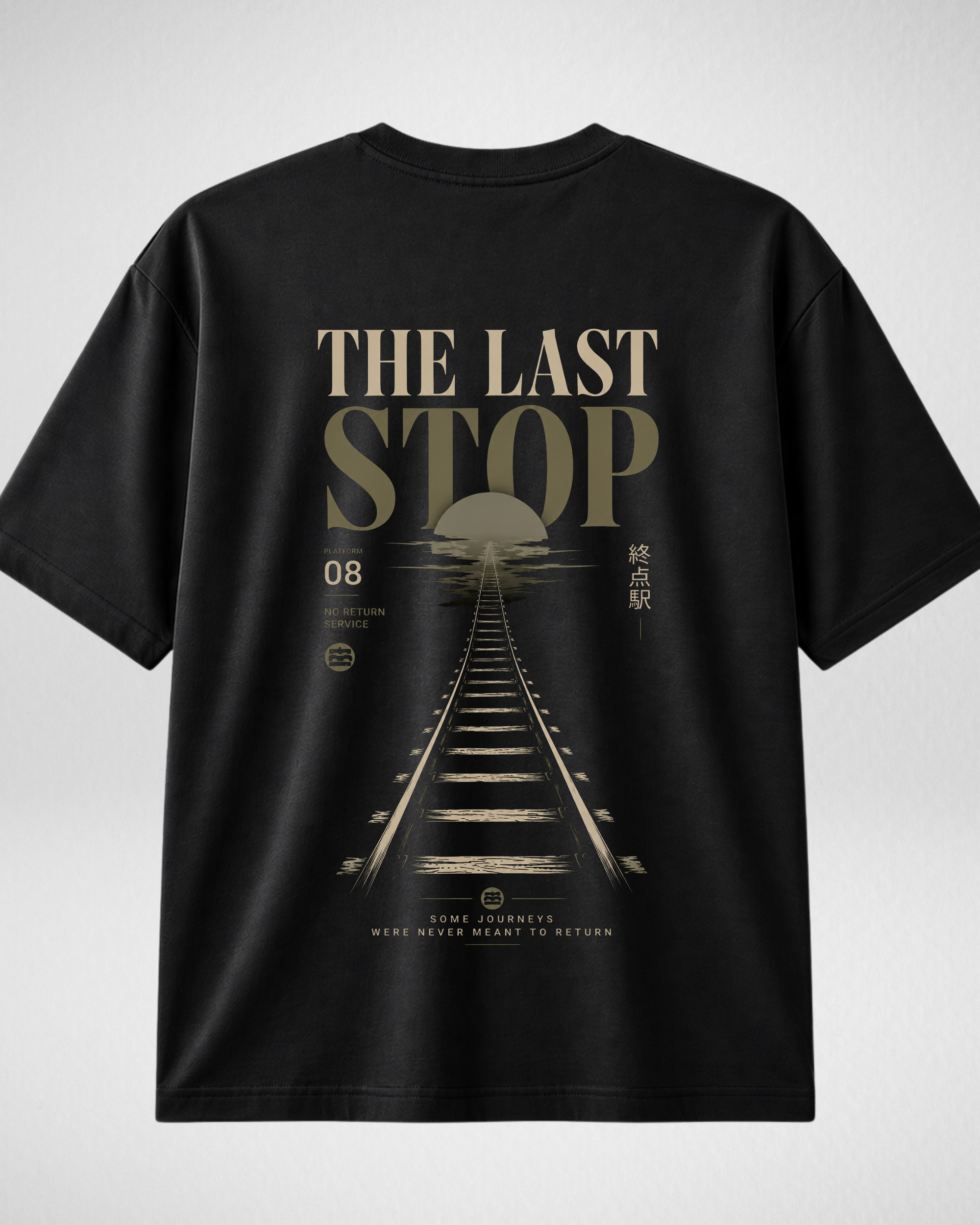 Last Stop | Drop Shoulder | Black (Code 5376)