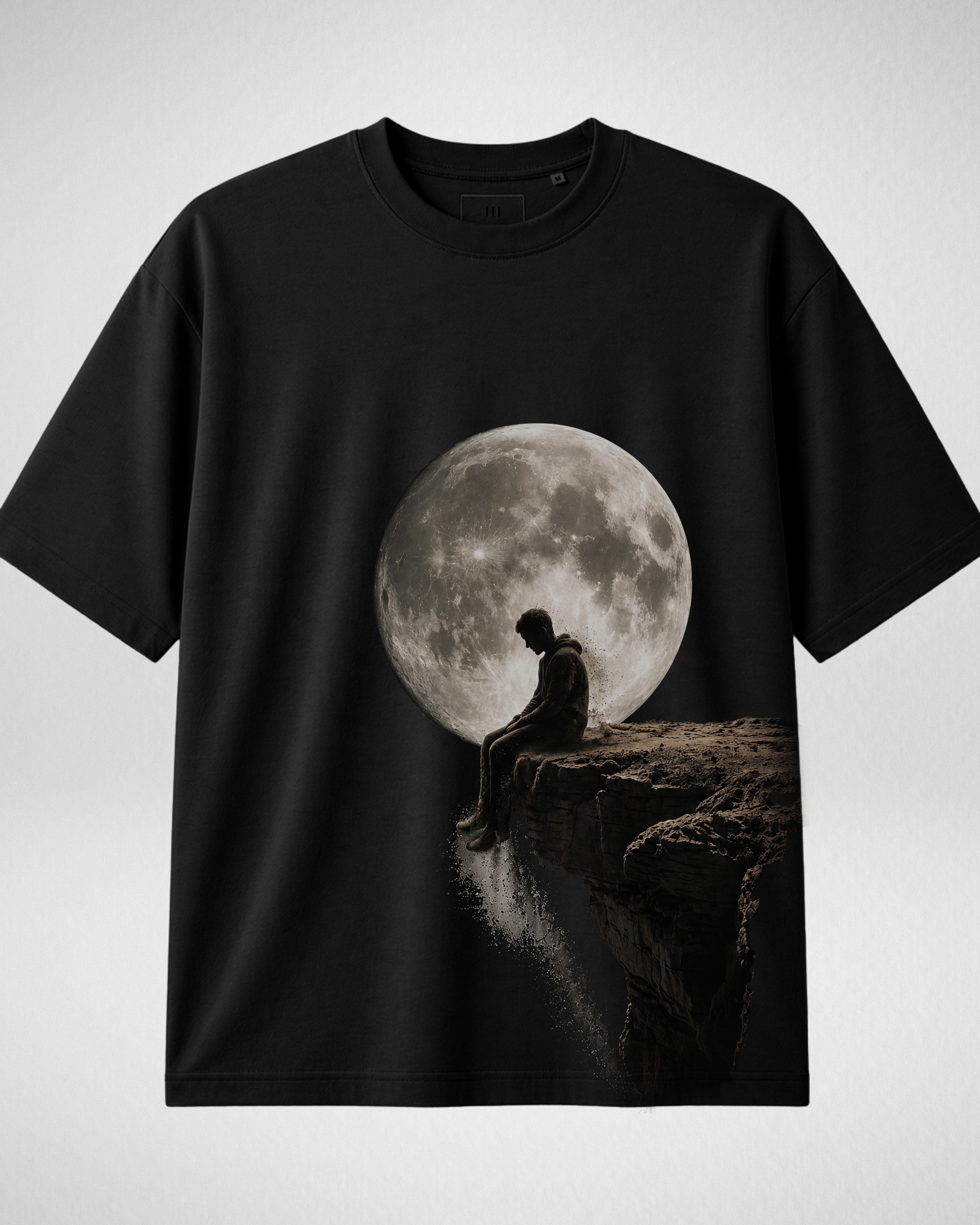 Premium | Printed Drop Shoulder | Black | (Code 5301)