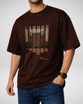 Premium | Printed Drop Shoulder | Dark Brown | (Code 5302)