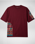 Premium | Printed Drop Shoulder | Maroon | (Code 5086)