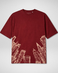 Premium | Printed Drop Shoulder | Maroon | (Code 4907)