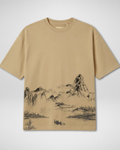 Premium | Printed Drop Shoulder | Beige | (Code 4903)