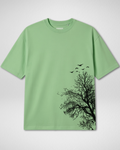 Premium | Printed Drop Shoulder | Light Green | (Code 4900)