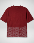 Premium | Printed Drop Shoulder | Maroon | (Code 4897)