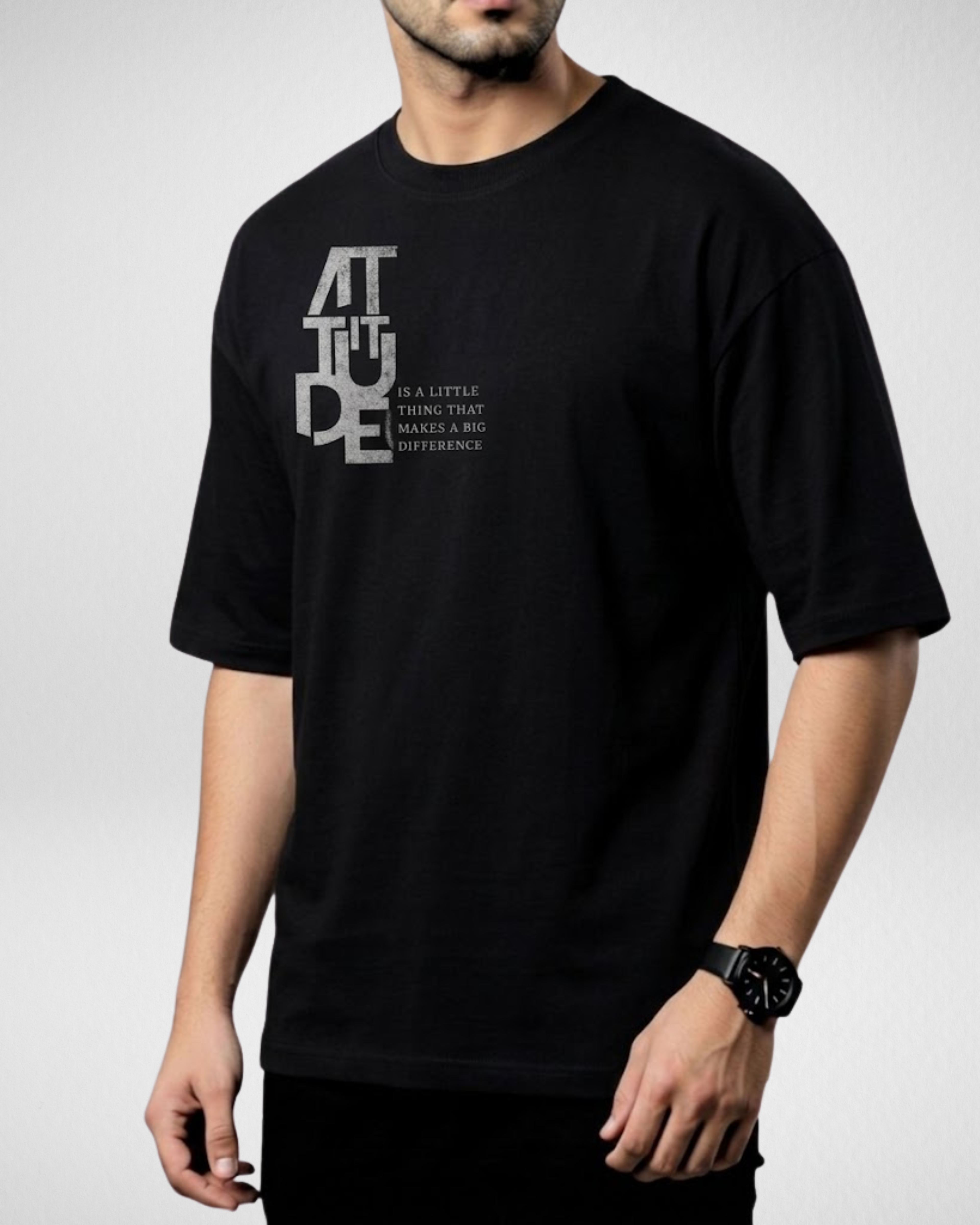 Attitude | Drop Shoulder | Black (Code 5377)