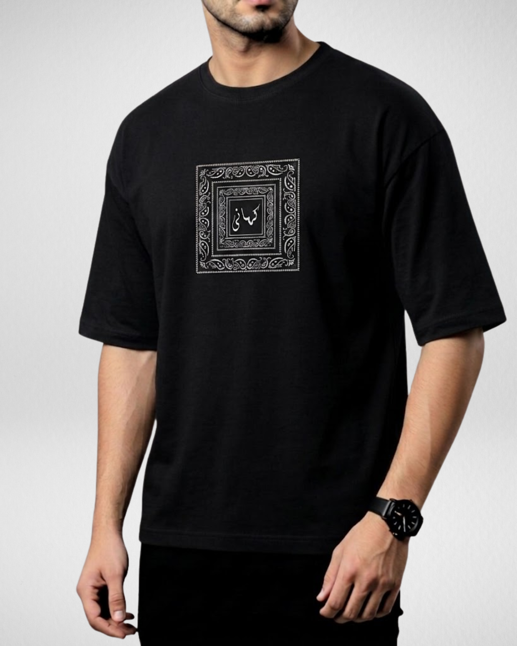 Kahani | Drop Shoulder | Black (Code 5374)