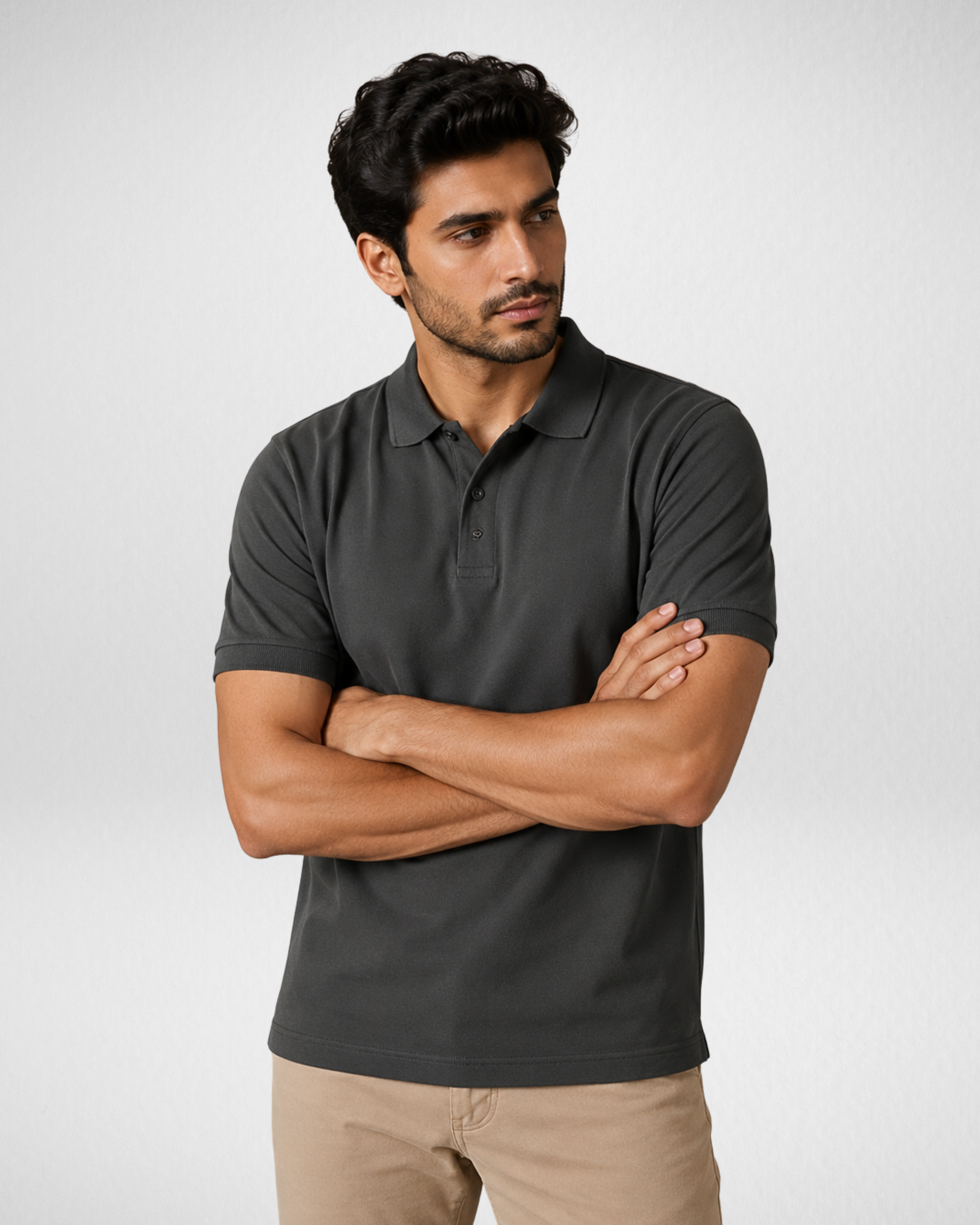 Charcoal Grey | Polo | T-Shirt (Code 3199)