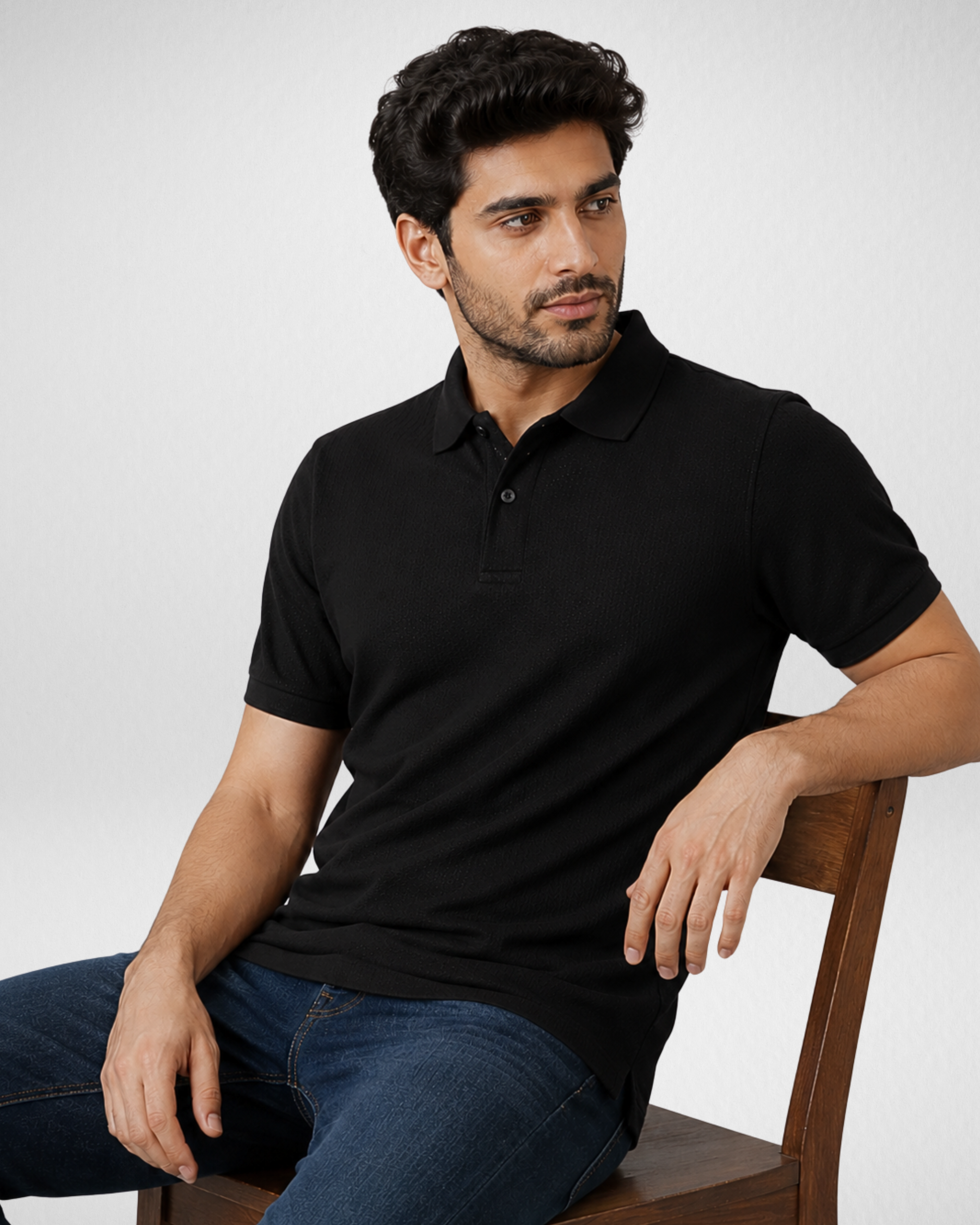 Black | Polo | T-Shirt (Code 3196)