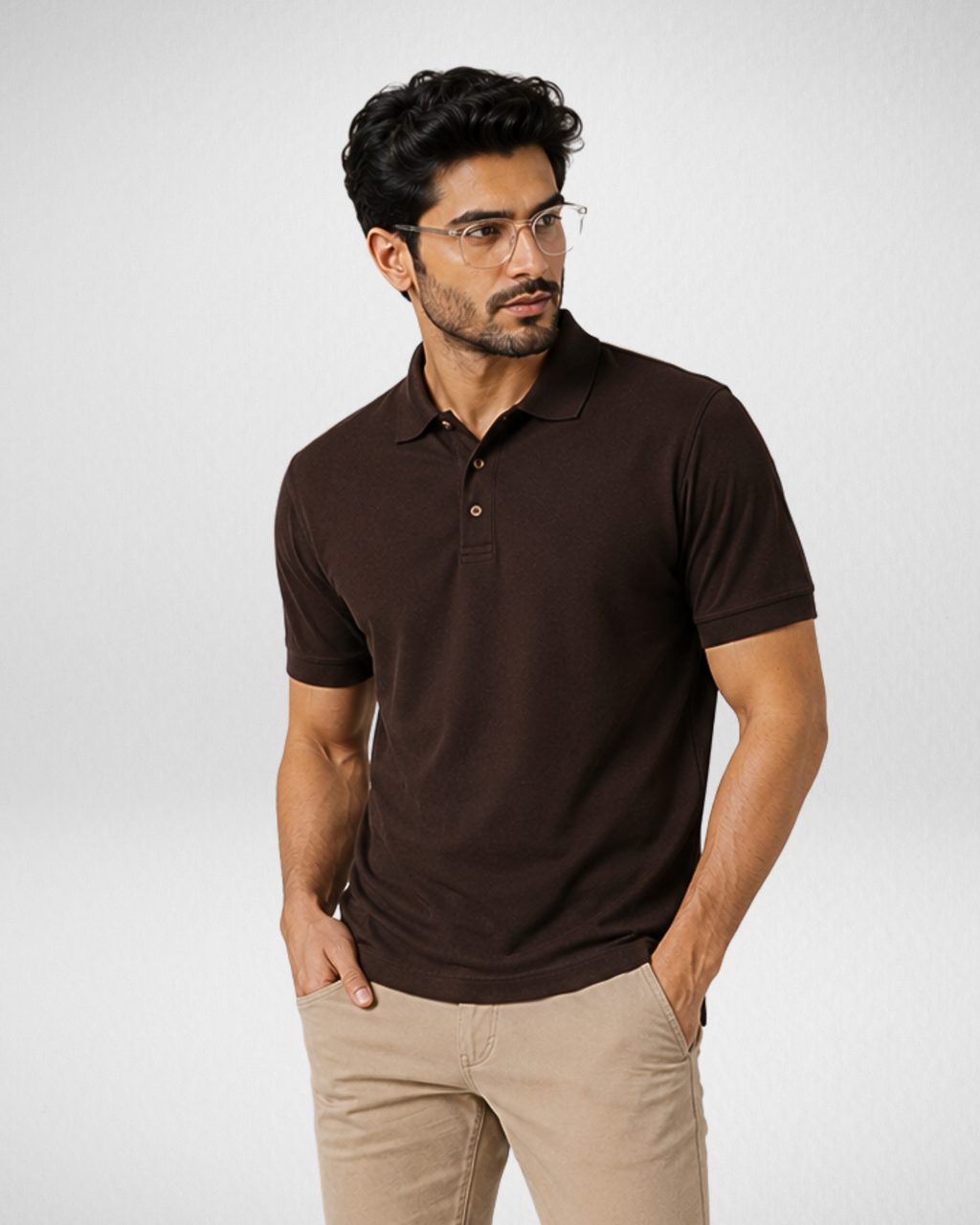 Dark Brown | Polo | T-Shirt (Code 3205)