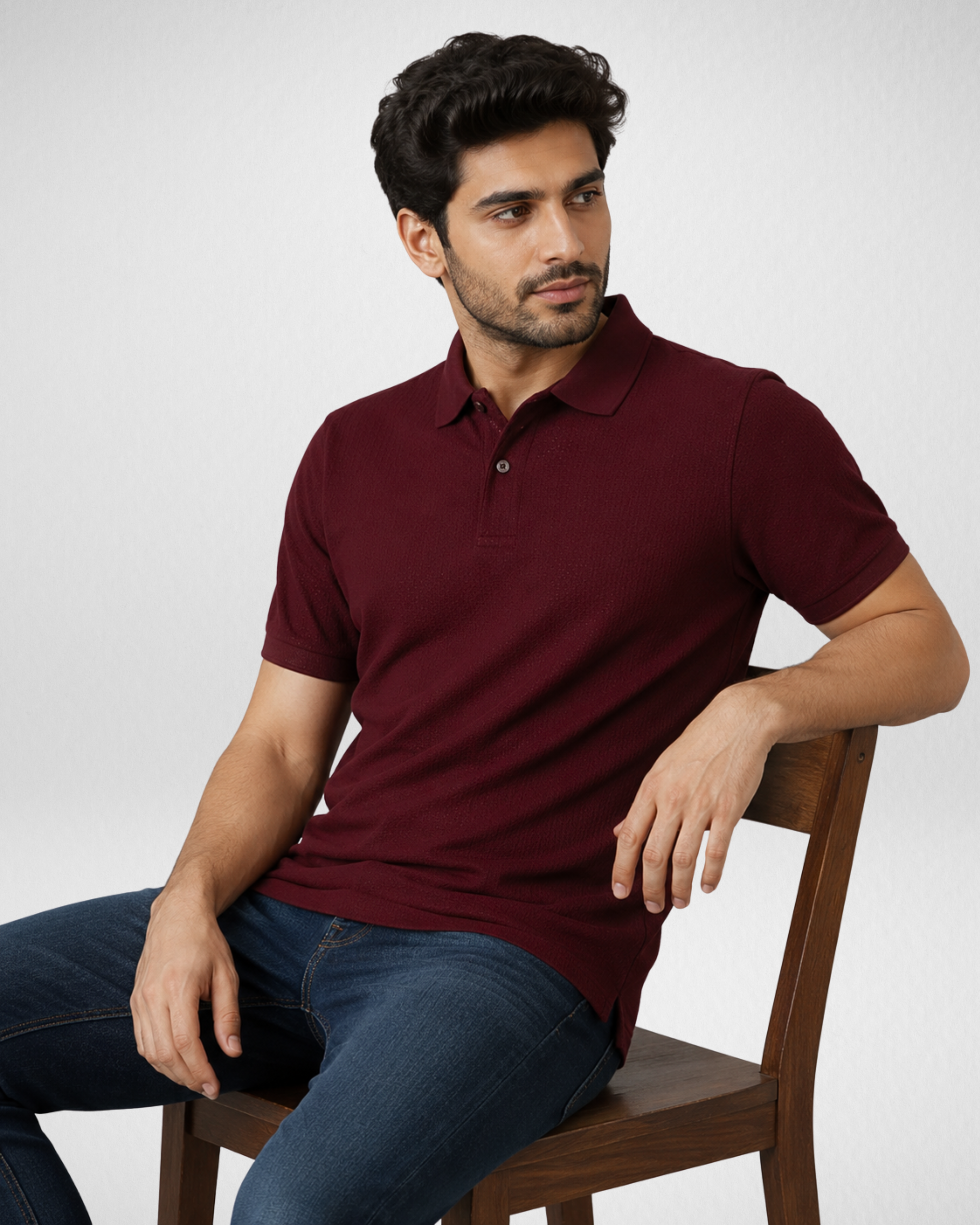 Maroon | Polo | T-Shirt (Code 3202)