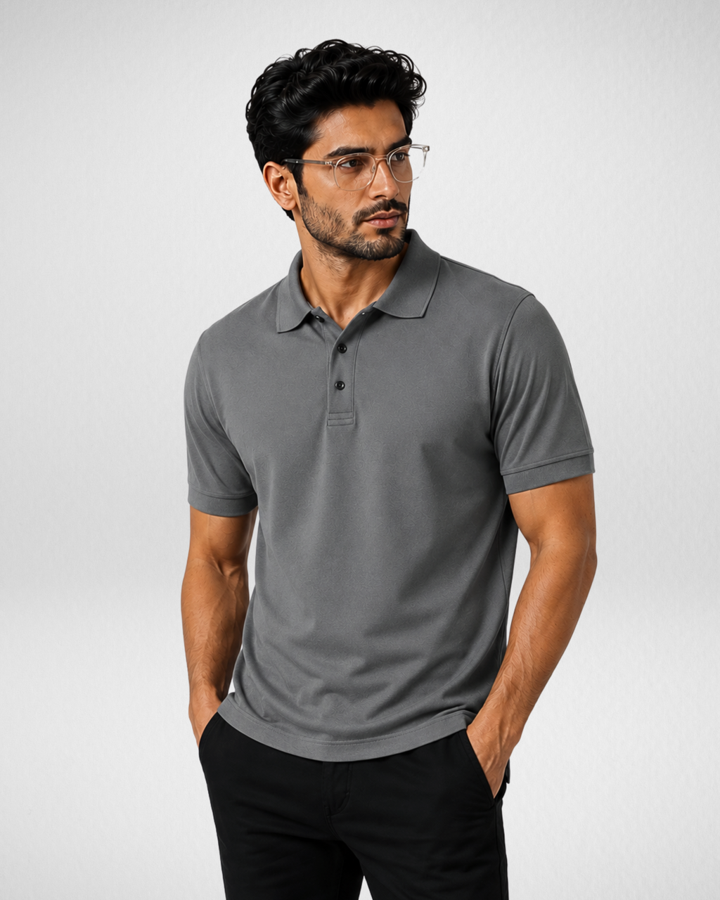 Grey | Polo | T-Shirt (Code 3198)