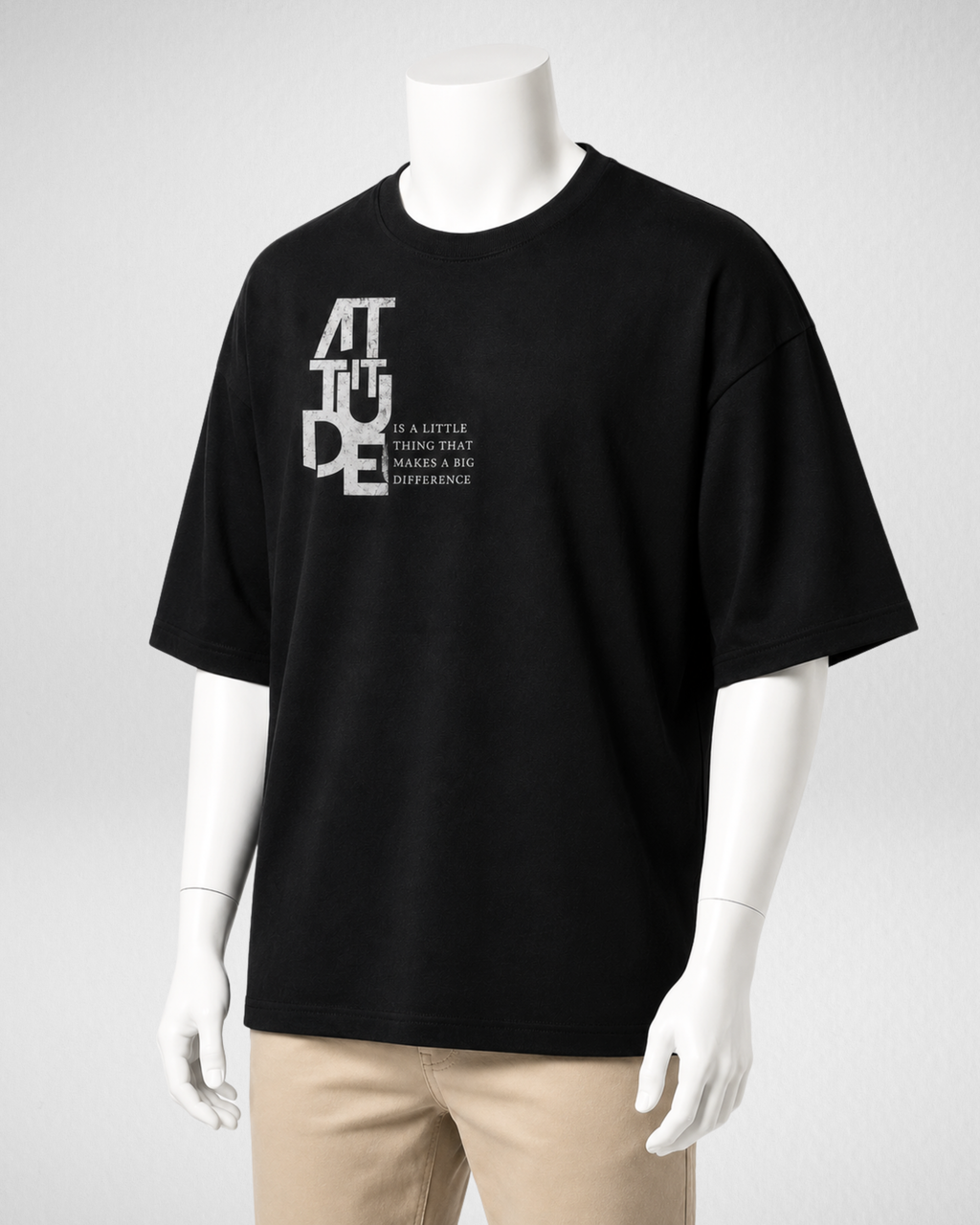 Attitude | Drop Shoulder | Black (Code 5377)