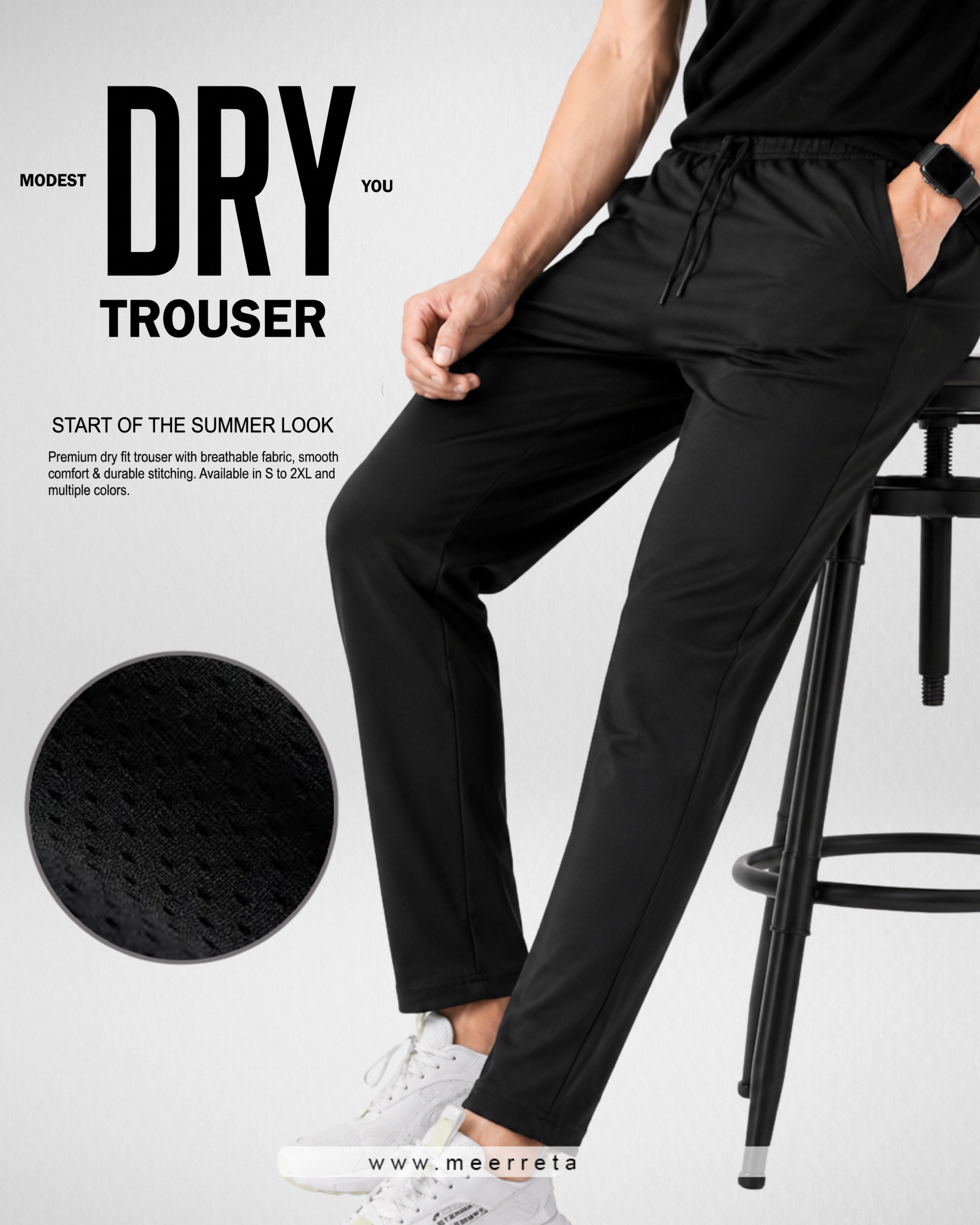 ActiveEase | Dry Fit Trouser | Black (Code 3327)
