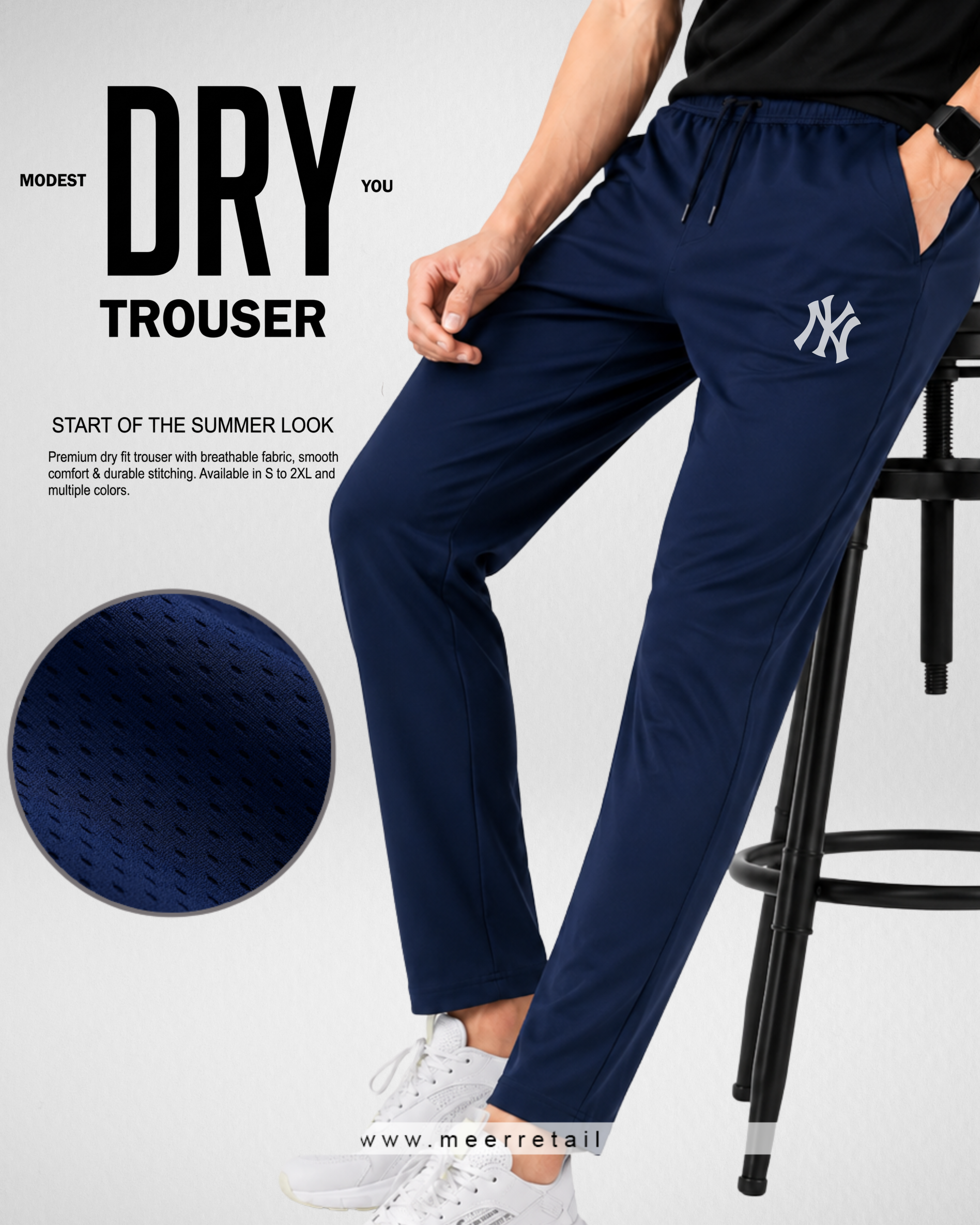 NY | Dry Fit Trouser | Navy Blue (Code 3510)
