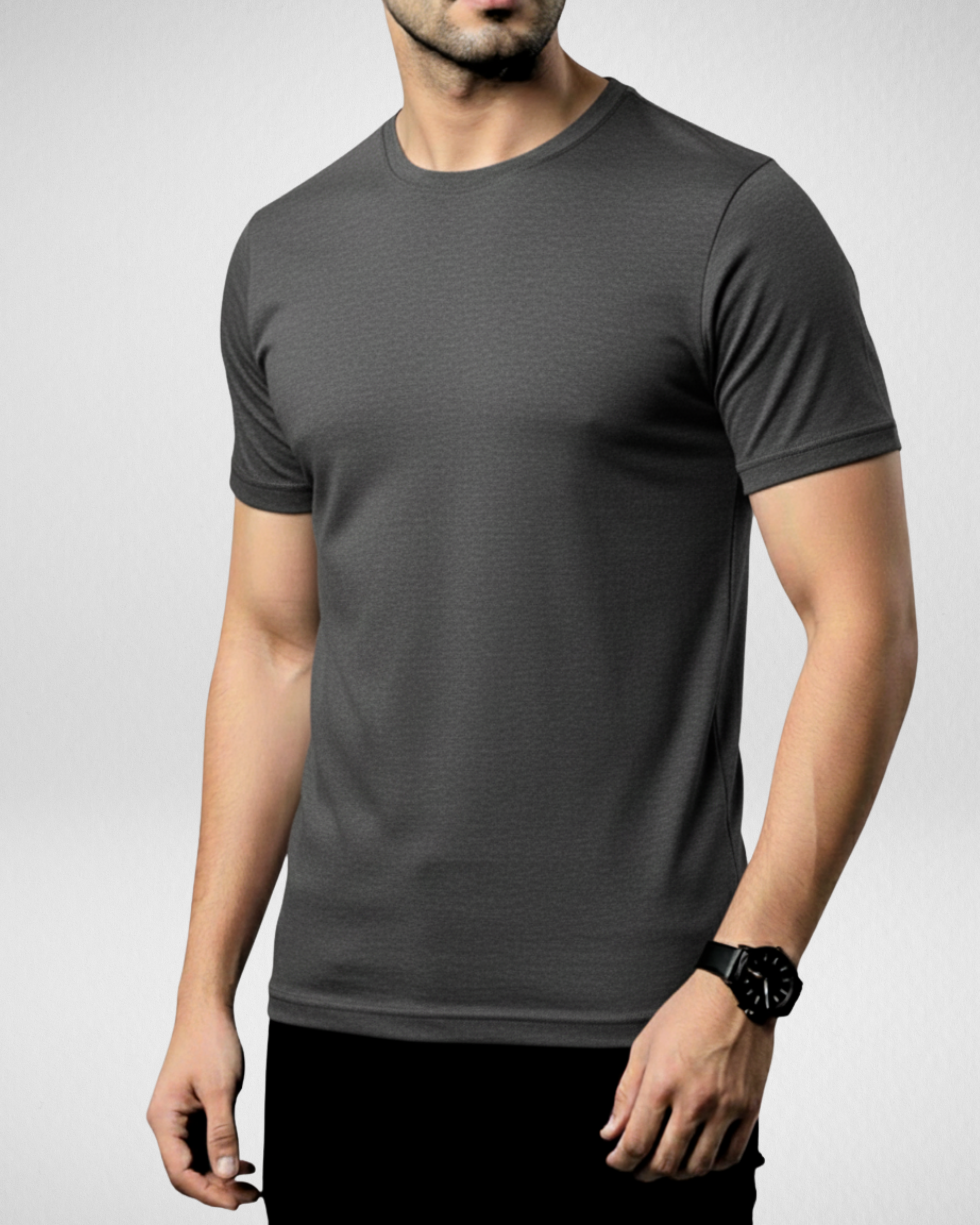 Charcoal Grey | Basic T-Shirt | (Code 4501)