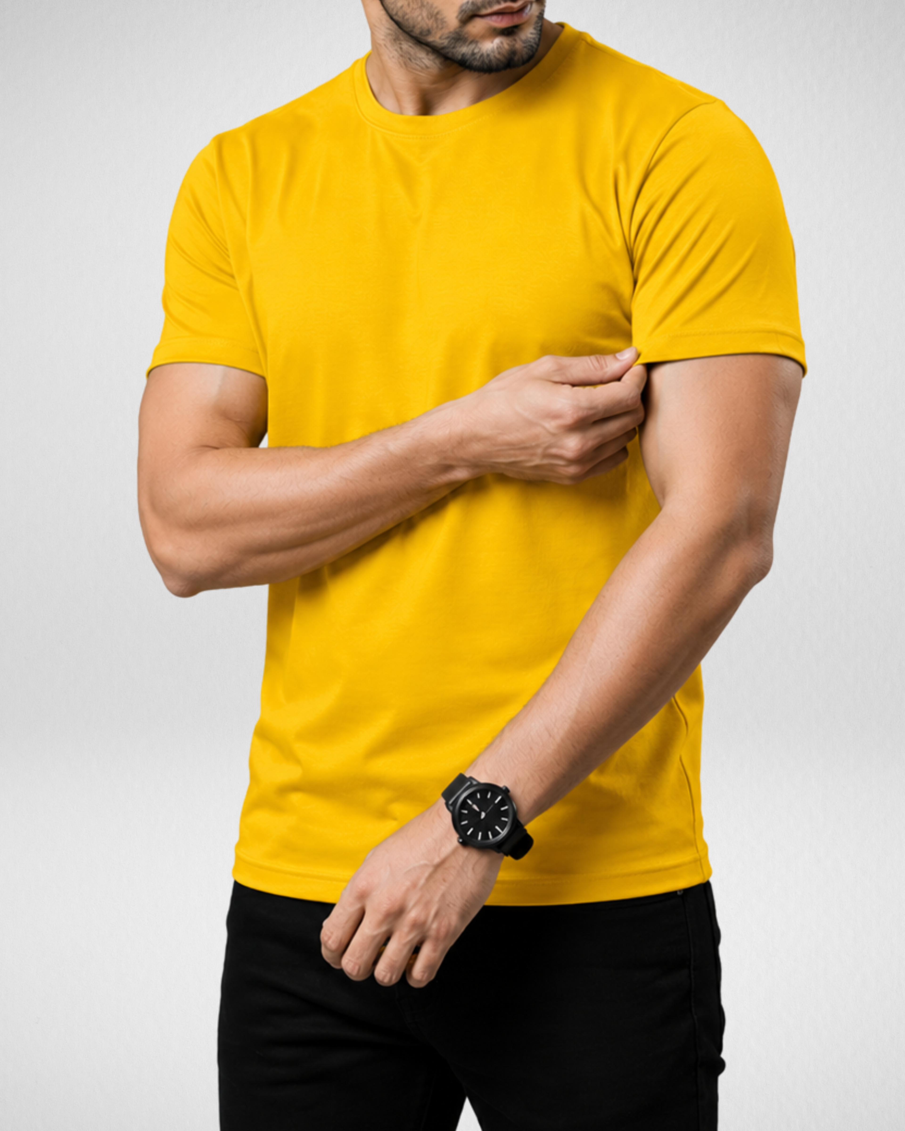 Yellow | Basic T-Shirt | (Code 4499)