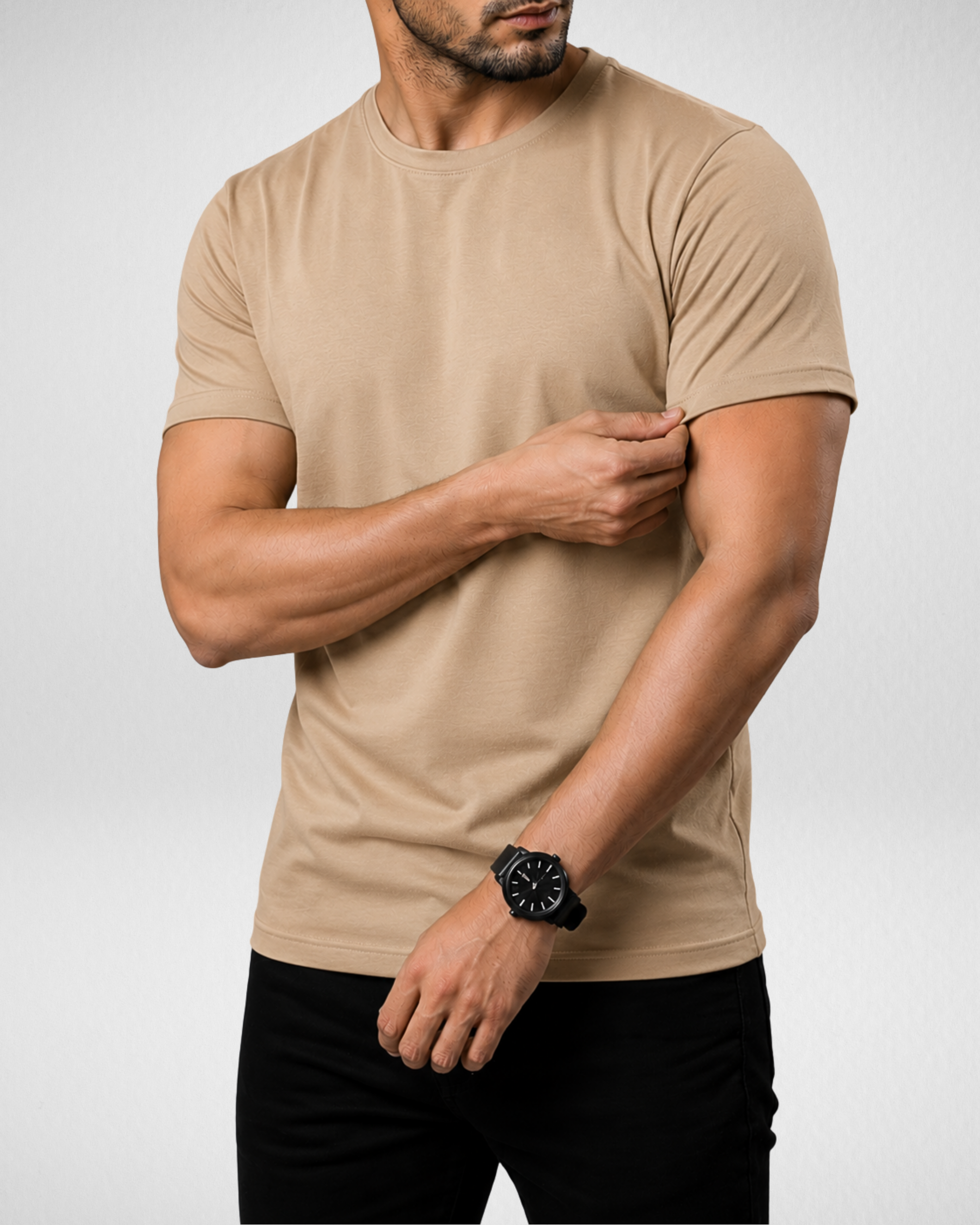 Beige | Basic T-Shirt | (Code 3116)