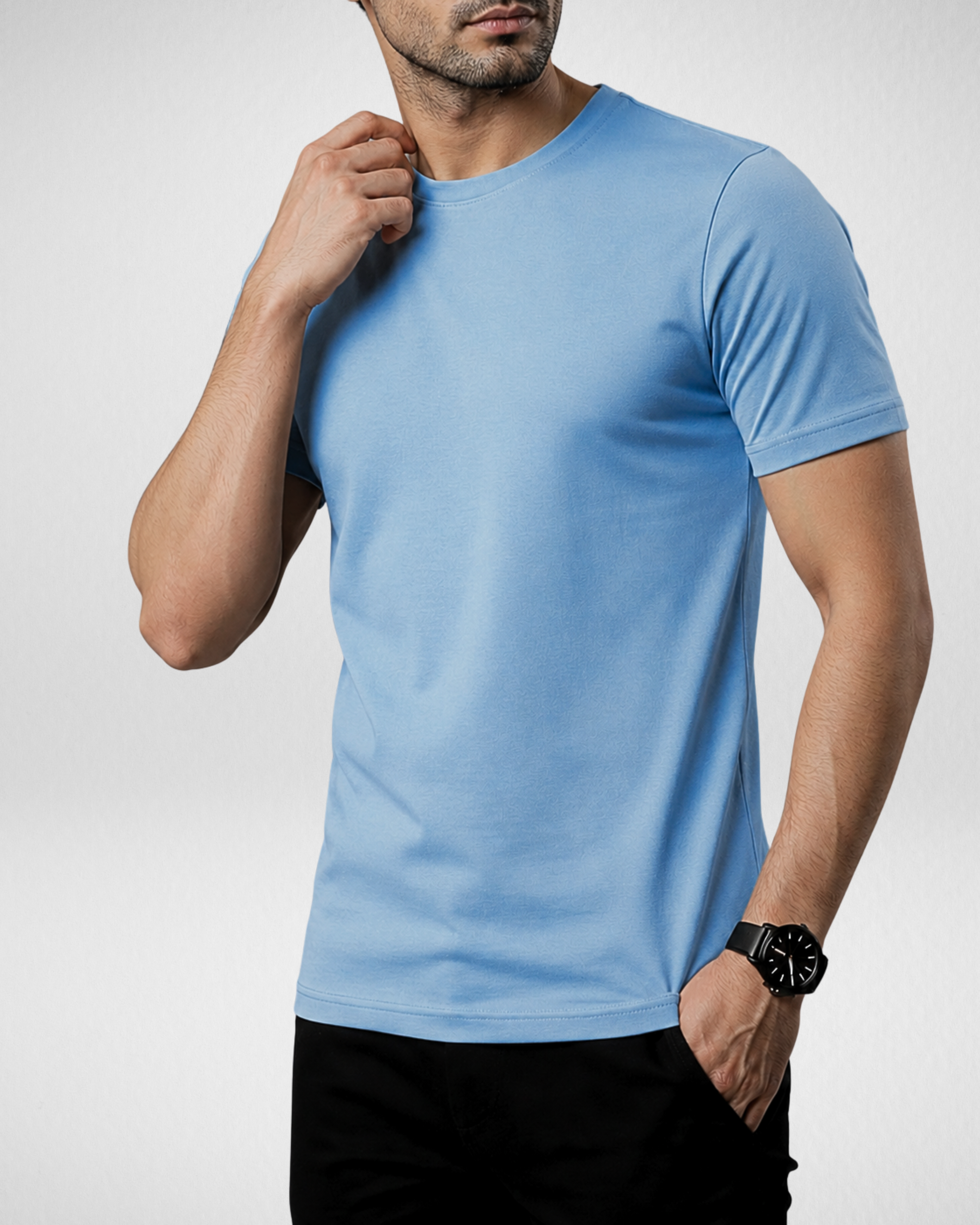 Sky Blue | Basic T-Shirt | (Code 3112)