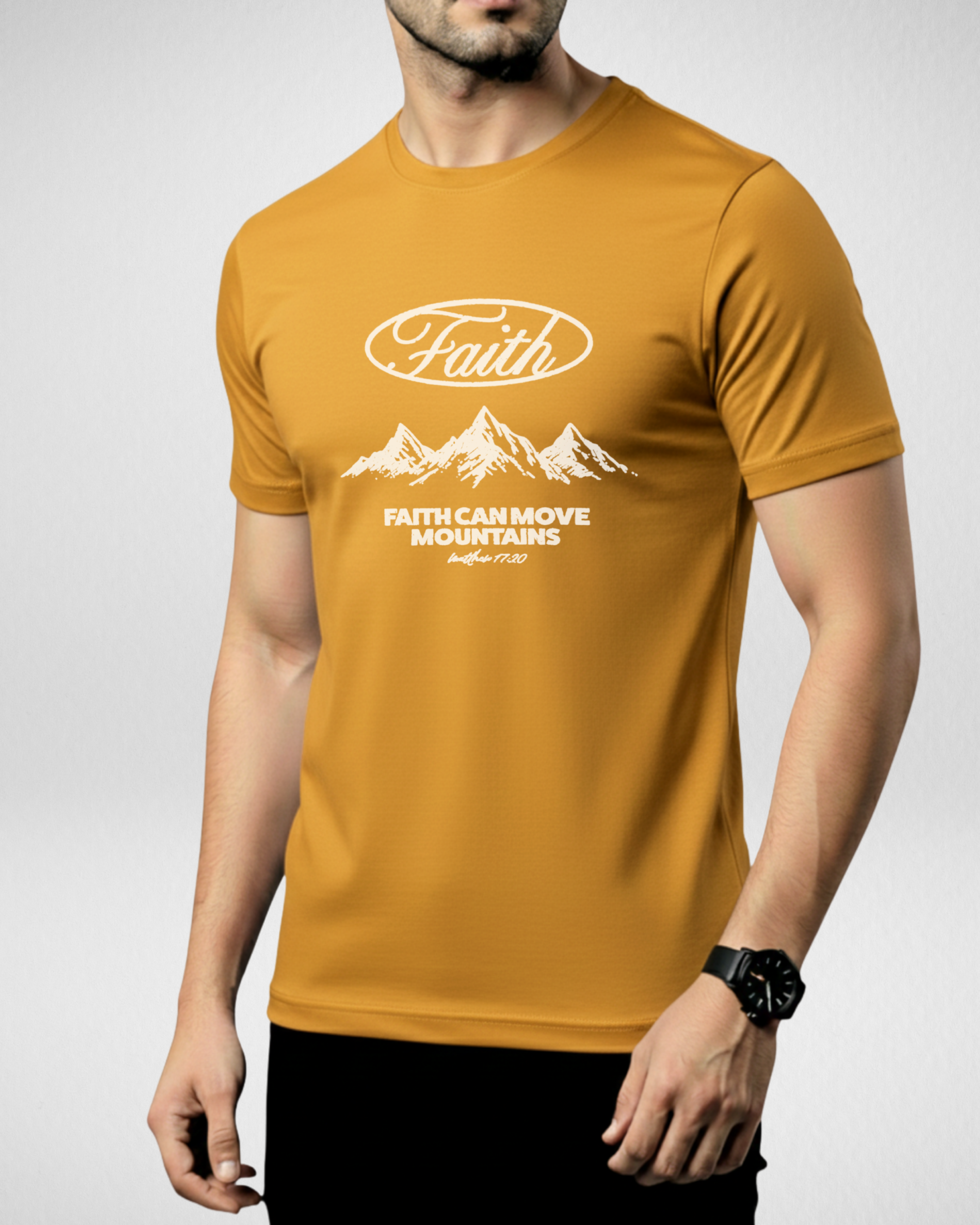 Faith | T-Shirt | Mustard (Code 4514)