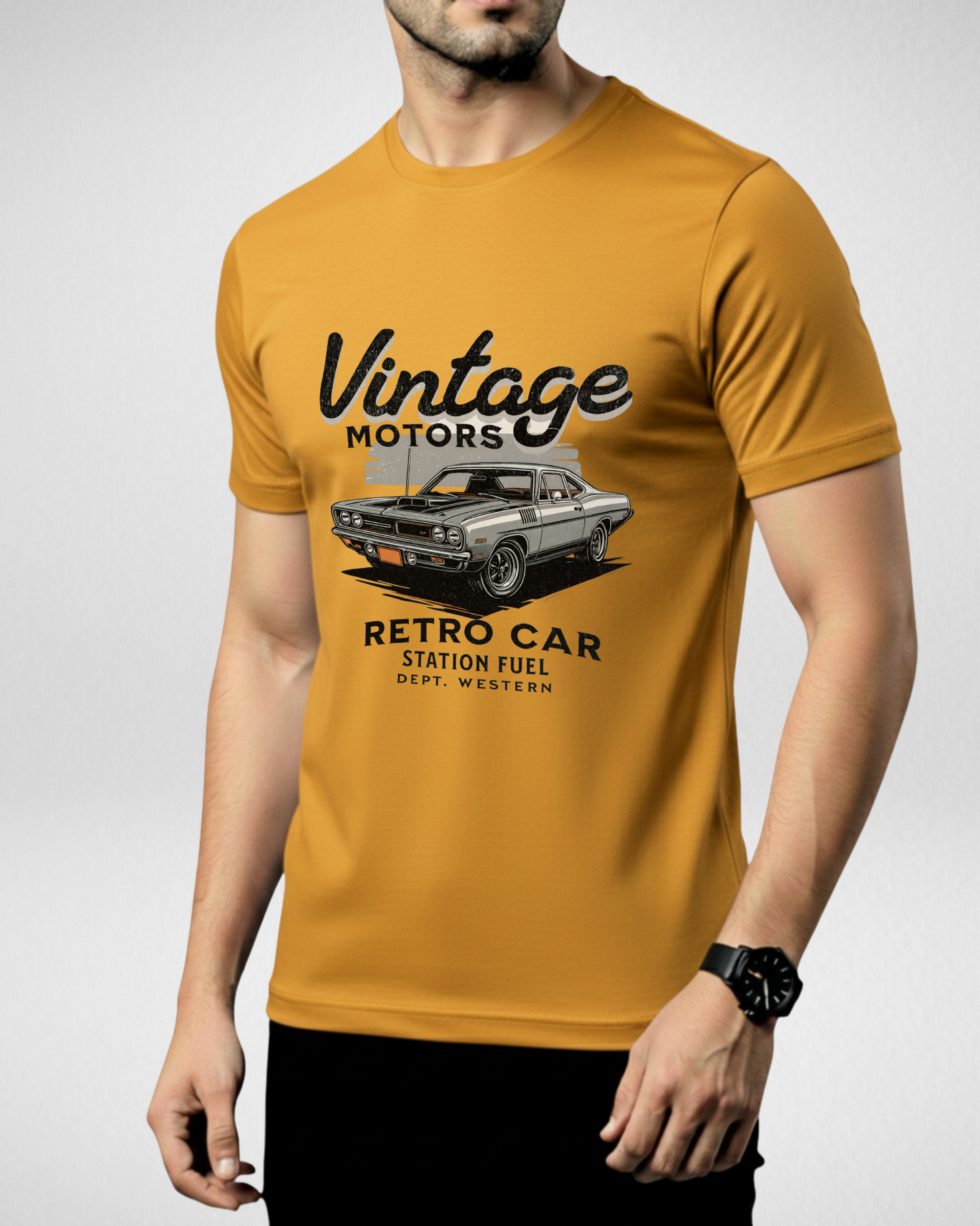 Vintage | T-Shirt | Mustard (Code 4521)