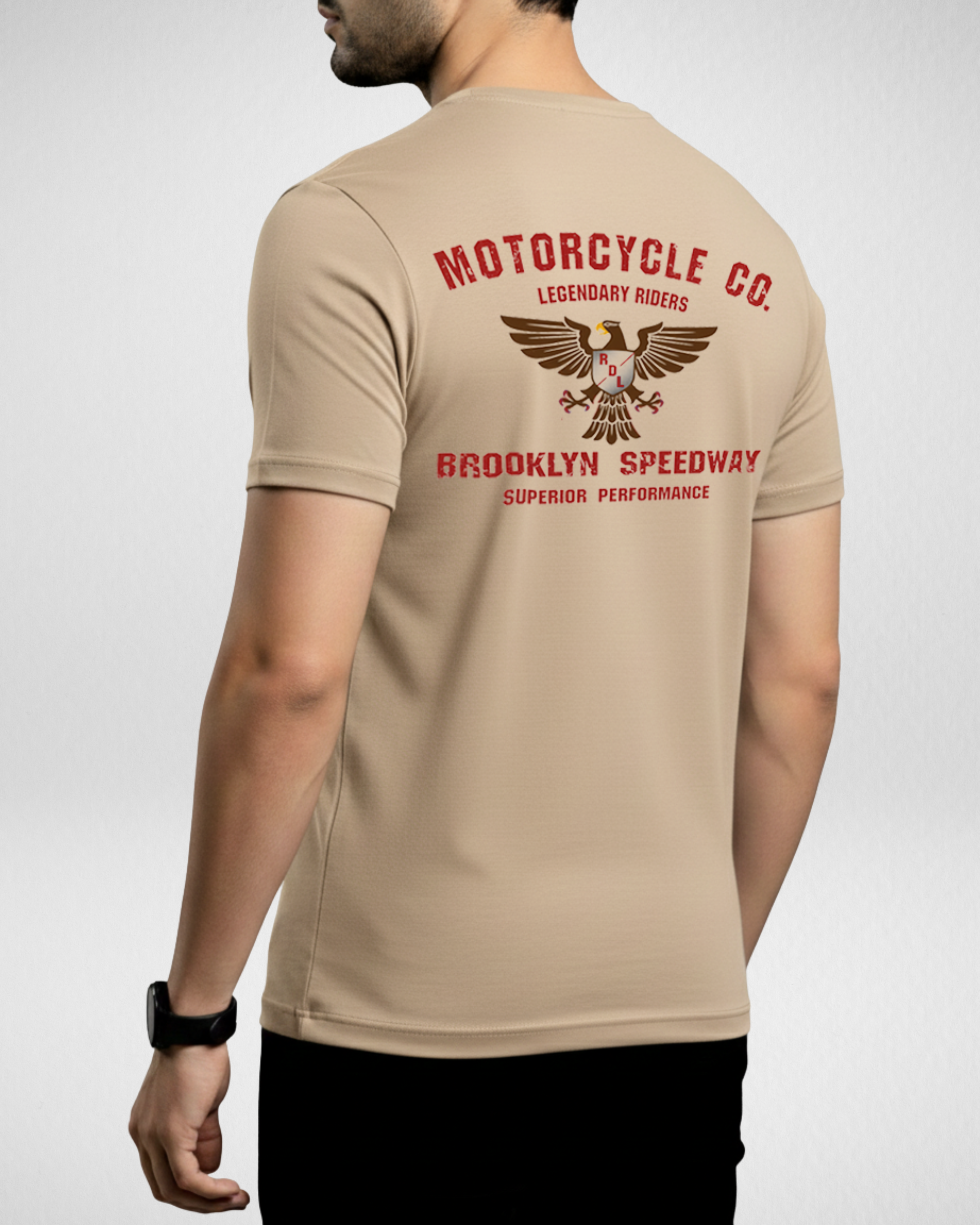 Motercycle | T-Shirt | Beige (Code 4527)