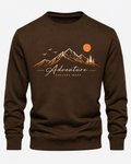 Brown Men's Printed Sweatshirt – Warm and Stylish Fleece (Code 6054)