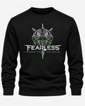 Black Men's Printed Sweatshirt – Warm and Stylish Fleece (Code 6055)
