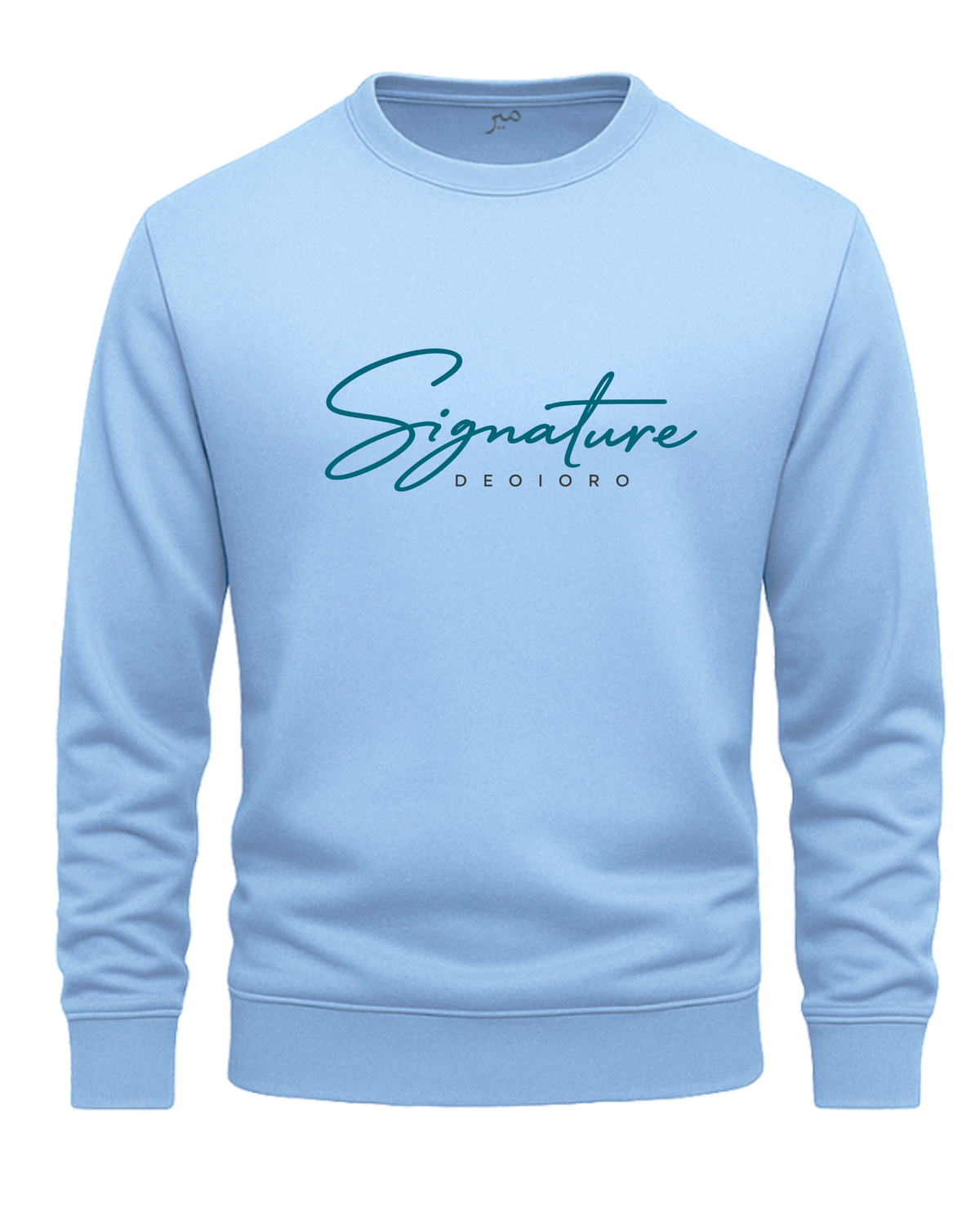 Sky Blue Men's Printed Sweatshirt – Warm and Stylish Fleece (Code 6056)