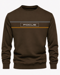 Dark Brown Men's Printed Sweatshirt – Warm and Stylish Fleece (Code 6044)