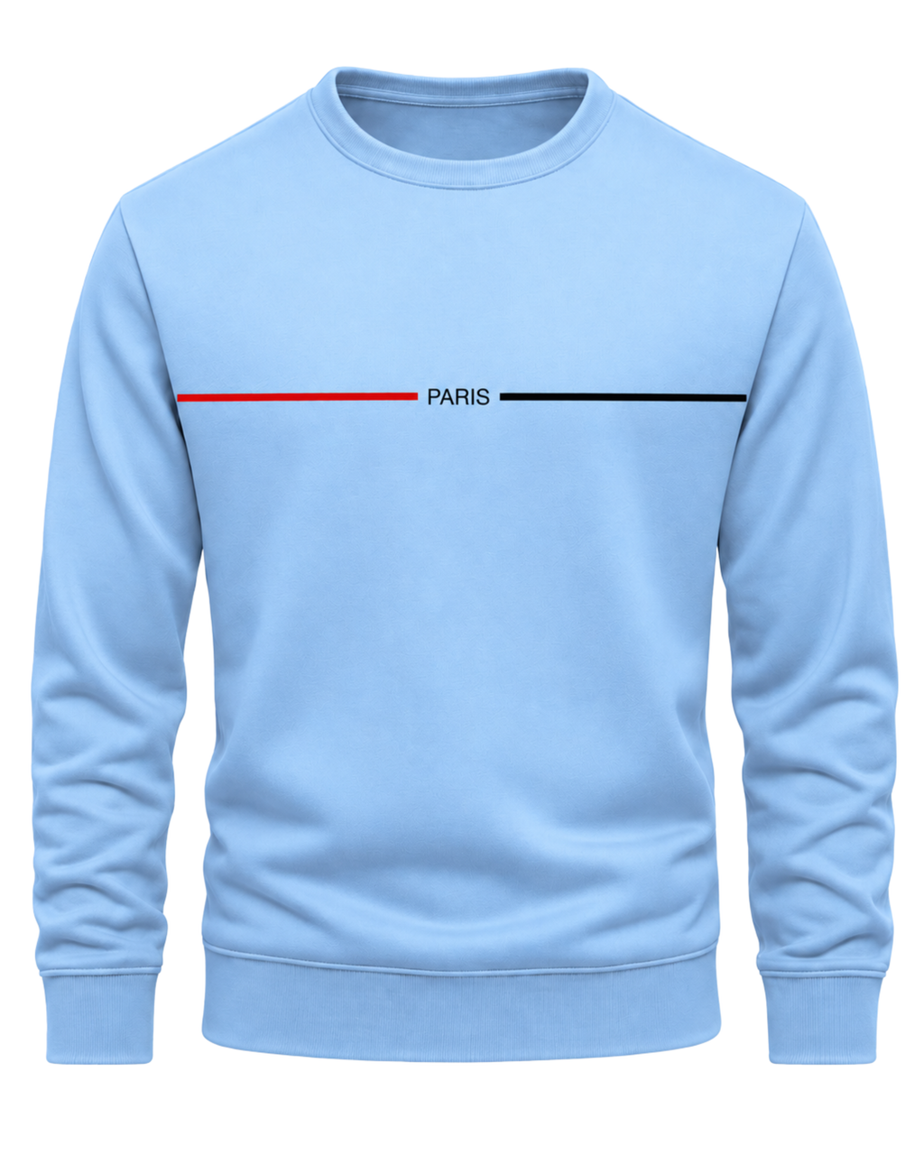 Sky Blue Men's Printed Sweatshirt – Warm and Stylish Fleece (Code 6038)