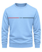 Sky Blue Men's Printed Sweatshirt – Warm and Stylish Fleece (Code 6038)