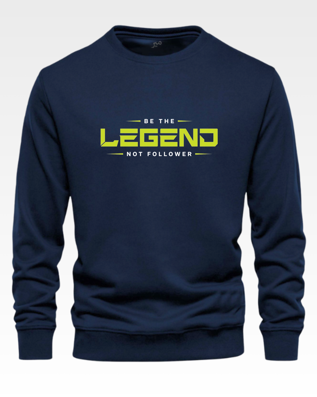 Navy Blue Men's Printed Sweatshirt – Warm and Stylish Fleece (Code 6048)