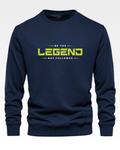 Navy Blue Men's Printed Sweatshirt – Warm and Stylish Fleece (Code 6048)