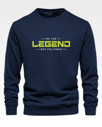 Navy Blue Men's Printed Sweatshirt – Warm and Stylish Fleece (Code 6048)