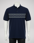 Cross Pattren | Polo | Navy Blue (Code 4663)