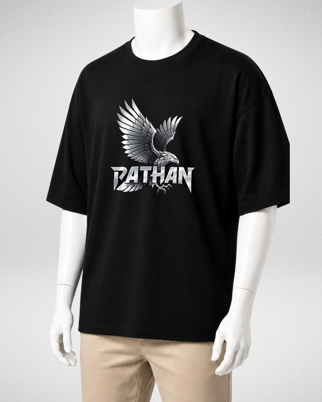 Pathan | Drop Shoulder | Black (Code 5454)