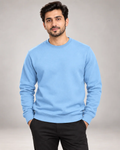 Sky Blue Men's Fleece Sweatshirt (Code 3035)