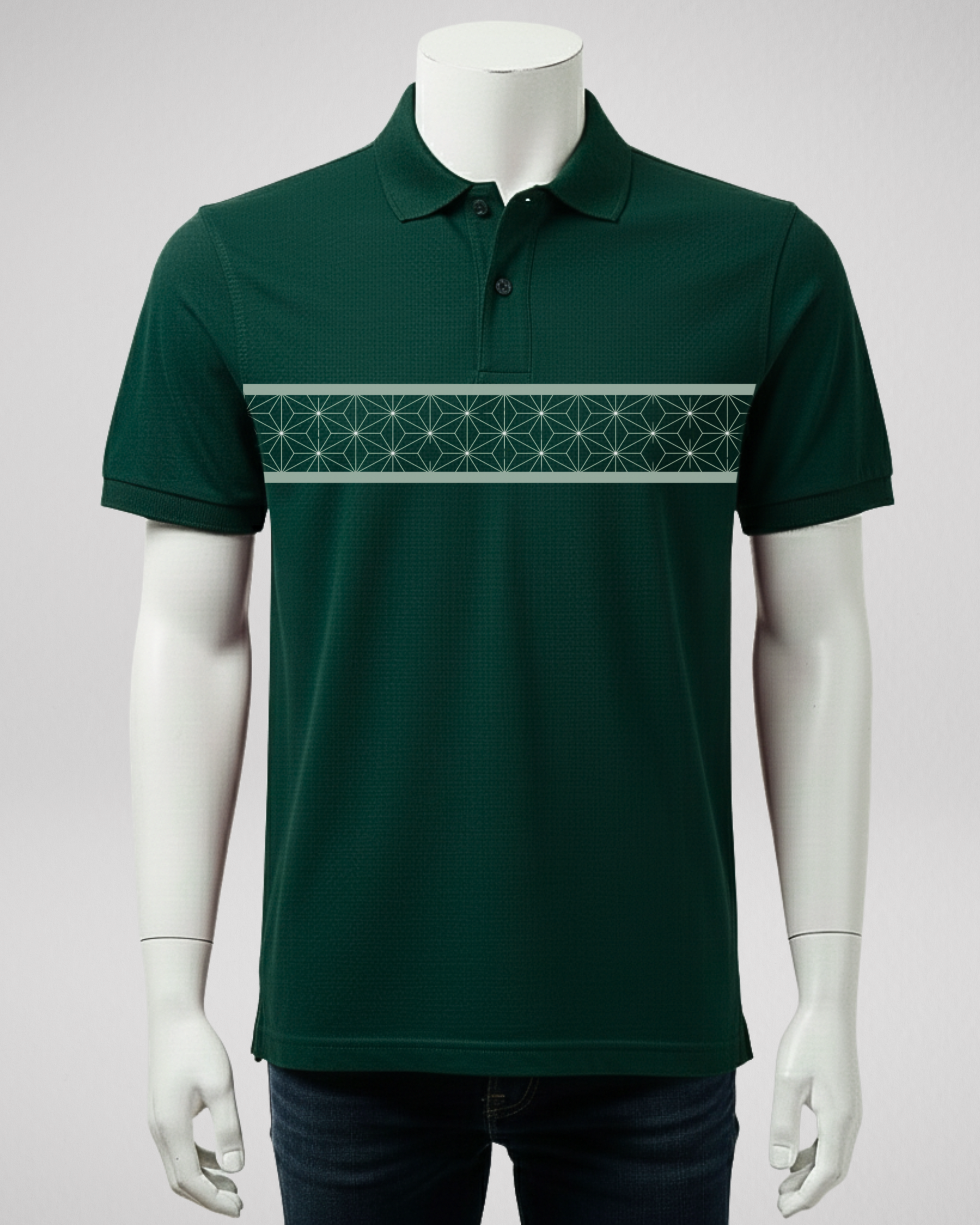 Classic Pattren | Polo | Bottle Green (Code 4660)