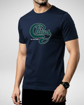 Navy Blue Printed T-Shirt/Tee for Men – Cotton Jersey Fabric (Code 5474)