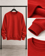 Red Men's Fleece Sweatshirt (Code 3595)